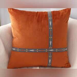 3PC geometric Tape Panel Cushion Cover Without Filler.  Pillow case type.